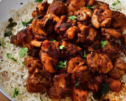 Chicken Fry Piece Biryani (with Special Sauce)